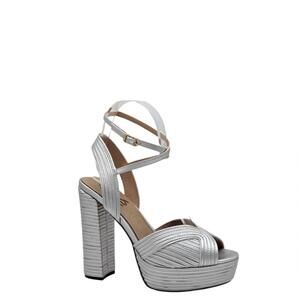 NEW EXE women's ophelia platform heeled sandals in silver